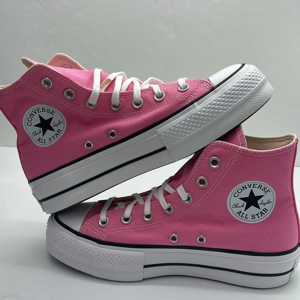 Converse WMNS Platform Sneakers CTAS Lift Hi A08216F CTAS LIFT HI PINK/WHITE